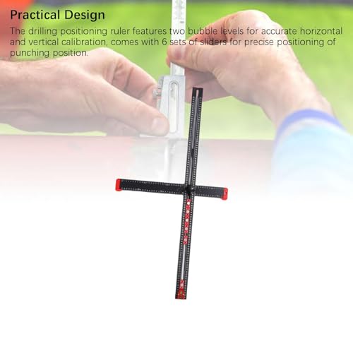 Règle de positionnement de perçage 90 cm carrée en T outil marquage multi-angle