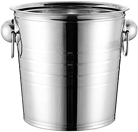 Secchiello Portaghiaccio In Acciaio Inox 4L - Per Vino, Champagne E Birra, Con 2 Maniglie - Foto 8