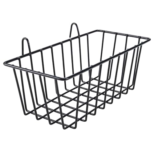 Yaegoo 6 Pack Wire Baskets, Wall Grid Panel Hanging Wire Basket, Black
