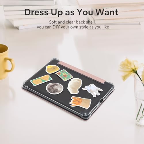 Image of CoBak Case for 7 inch Ereader - New PU Leather Cover and Clear Soft Silicone Back Cover with Auto Sleep Wake Feature