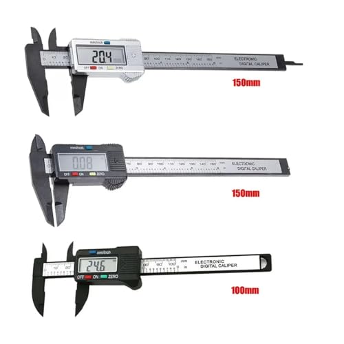 Calibrador digital de 150 mm: herramienta de medición de precisión de acero inoxidable, pantalla de fácil lectura, micrómetro Vernier preciso, ideal para aficionados y profesionales, color azul.
