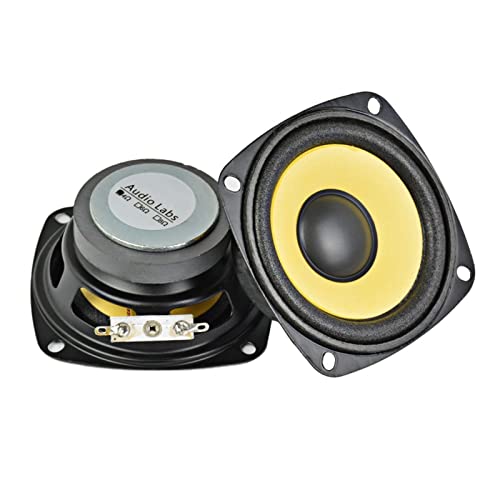 PHAKECDCYT 2 Unids 3 Pulgadas de Rango Completo Altavoz 4OHM 10W Gordo de Espuma de Oro Magnético Negro Multimedia Altavoz DIY HiFi 7 Altavoz de Audio de 8 mm Altavoz de estantería