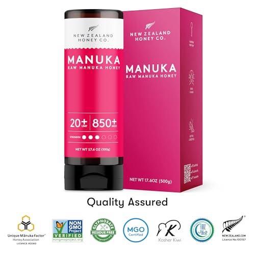 Image of New Zealand Honey Co. Pure Manuka Honey UMF 20+ Squeezy | 500g | 17.6oz | Squeezable UMF Manuka Honey
