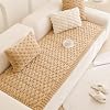 Fluffy Plush Pet Couch Cover for Dogs Washable, Fuzzy Soft Couch Cover Non-Slip Sofa Protector for 4 Cushion Sofa, Machine Washable & Pet Friendly
