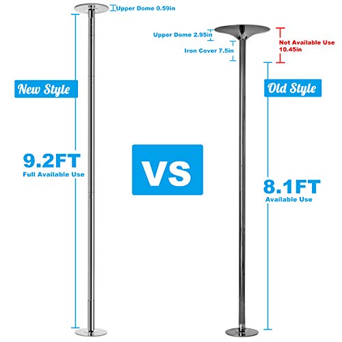 image for ZIZILAND 45mm Portable Upgrade Stripper Pole Fitness Spinning Static D