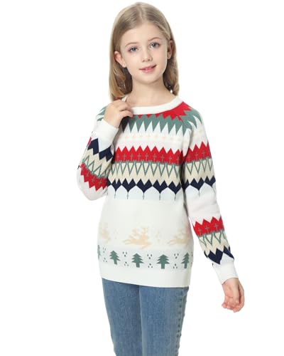 KID1234 Suéteres de Natal para meninos e meninas crianças manga longa gola redonda pulôver de malha