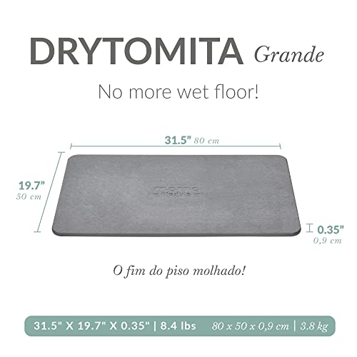 Drytomita: Tapete para Banheiro de Terra Diatomácea, Momo Lifestyle, Seca Rápido para Saída de Box,