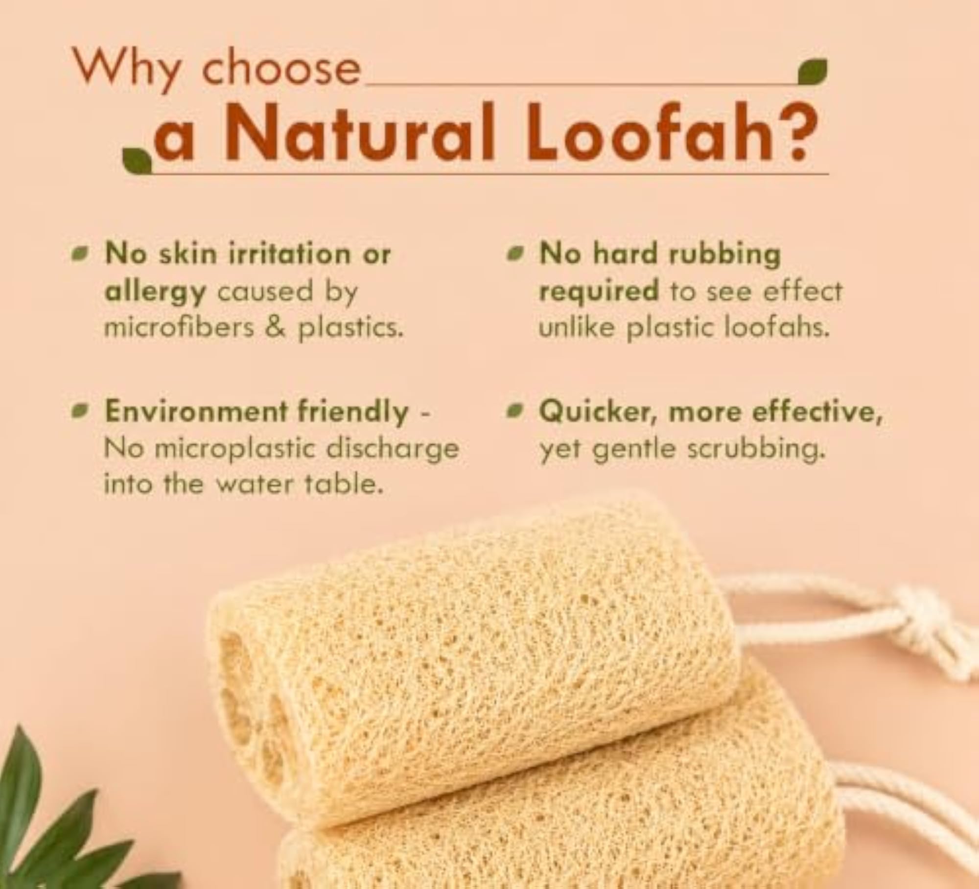 100% Natural Sun Dried Bath Loofah, Body Sponge & Scrubber