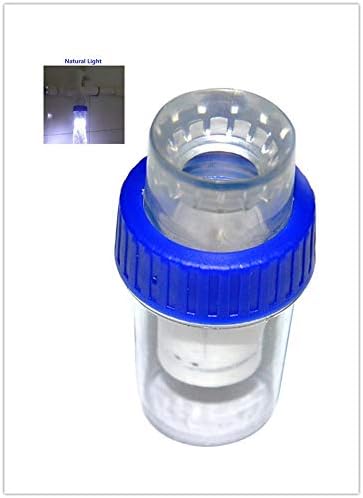 Green Micro Water Turbine Generator Micro Hydroelectric DIY LED Power Water Flow Generator Micro-Hydro Science Kit, LED Lighting for faucets, Aquarium or Fish Tank (White）