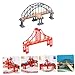 BESPORTBLE Train Track Bridge Set 2pcs Model Railway Accessories for Boys and Girls Sturdy Simulation Bridge for Toy Train Expansion and Creative Play