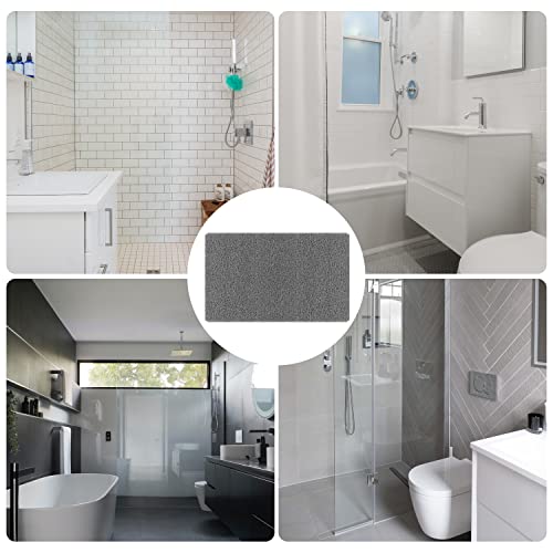 Alfombrilla de Ducha Antideslizante,Alfombrilla de lufa para baño con Agujeros de Drenaje Antimoho Antibacteriano Alfombra Baño PVC para baño y Zonas húmedas (Gris,40 x 60 cm)