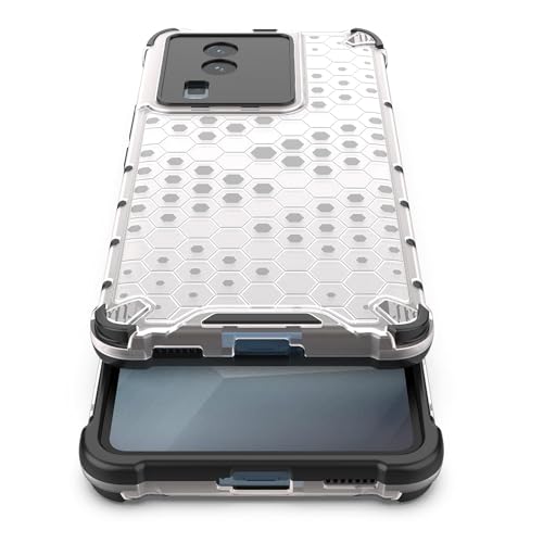 Image of Lustree TPU Honey Comb Armor Shock Proof Back Cover for for iQOO Neo 7 5G / Neo 7 (Transparent)