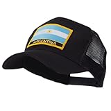 North and South America Flag Letter Patched Mesh Cap - Argentina OSFM