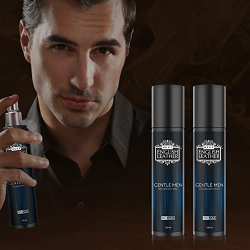 Image of Next Care English Leather Gentle Men No Gas Perfumed Body Spray for Men & Women | Bergamot, Jasmine & Vanilla Fragrance | Long Lasting Deodorant Spray | Pack of 2 x 120 ml