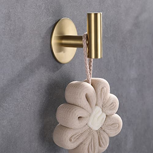 Self-Adhesive-Hooks-304-Stainless-Steel-Heavy-Duty-Hangers-Without-Nails-for-Bathrooms-Kitchen-Livingroom-Garage-Hotel-Waterproof-Towel-Hook-2-Pack-Gold