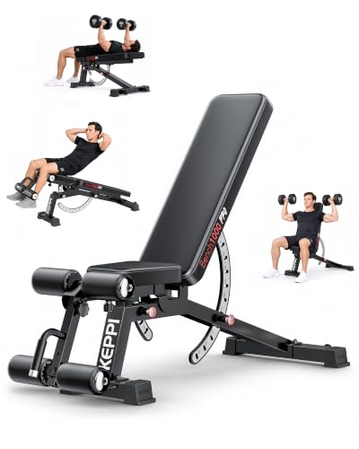 Keppi FID Adjustable Weight Bench,1200LBS Workout Bench for Home Gym