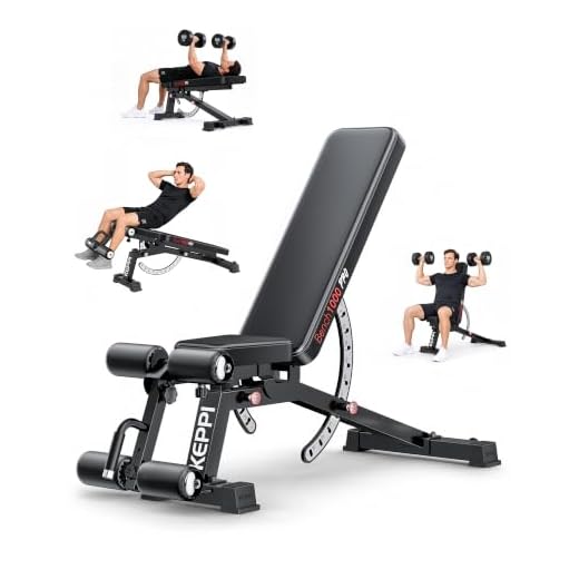 Keppi 1200 LB Weight Bench-Bench1000 PRO Adjustable Workout Bench Press Set for Home Gym Strength Training,Removable Foot Catch for Incline Flat Decline Sit Up Bench for Full Body Fitness - 2023 Version