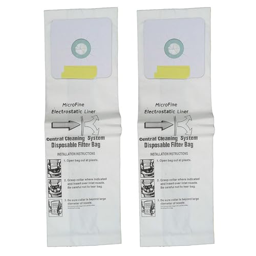 GULUANT 2 Pack Replacement DVC HEPA Central Vacuum Bag for Nutone CV350 CV352 CV352W CV353 CV450 CV653 CV750 for Beam for Electrolux 167 3067 BU165 V165 Models