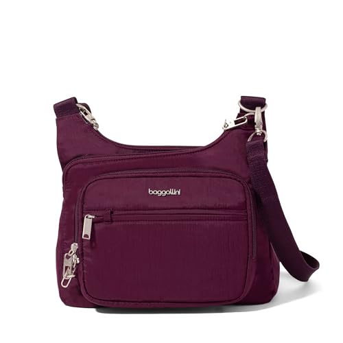 Image of Baggallini Securtex Anti-theft Crossover Crossbody Bag 11 inchw X 8.5 inchh, Rfid, Built-in Wallet, Locking Zippers