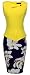 HOMEYEE Women's Elegant Chic Bodycon Formal Dress B288 (M, Yellow)