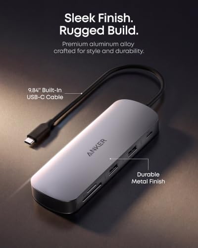 Anker Nano Laptop Docking Station Dual Monitor, 8-in-1 USB C Dock with 4K@60Hz HDMI, 10Gbps 1 USB-C, 2 USB-A, 85W PD, SD/TF Card Reader, for Dell,Lenovo, HP, and Windows Laptops (Charger Not Included) - Image 8