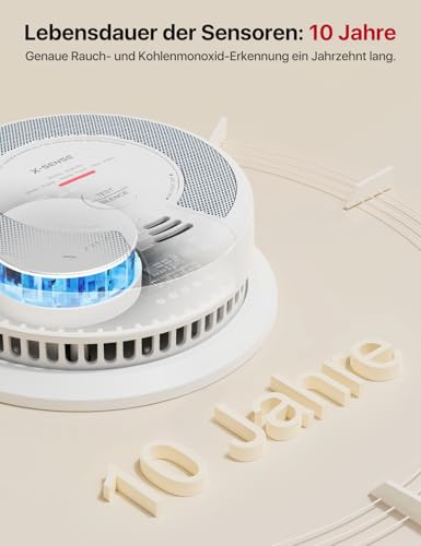 X-Sense Rauch- und Kohlenmonoxid Melder mit WLAN und austauschbarer Batterie, 2-in-1 Rauchmelder, intelligenter kombinierter Rauchmelder… – Ansicht 6