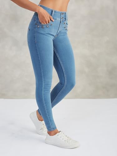 Image of Dolce Crudo Distressed High Rise Skinny Jeans for Women