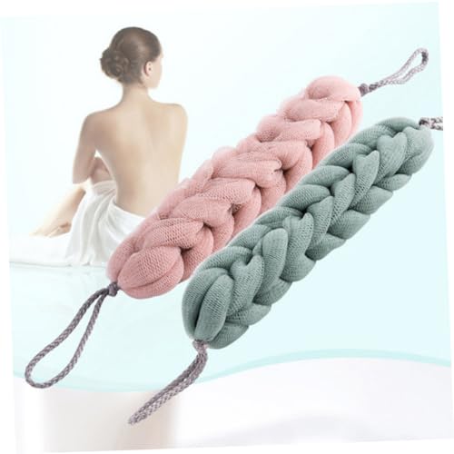 Toalla de baño de barra exfoliante corporal accesorio de ducha con tiras largas y flexible de baño 5