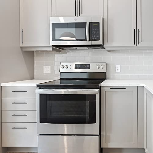 Image of Ravinte 30 Pack 8-13 /16 Inch Cabinet Handles Matte Black Kitchen Cabinet Hardware Dresser Pulls Stainless Steel Cabinet Pulls 8-13 /16 inch Length,6-1 /4 inch Hole Center