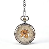 Concetto di design: progettazione di ingenuità; Orologio da tasca unica per incisione, tempo facile da leggere; Quadrante di lettere e design scheletro, bellissima ricca di vetro, informazioni sul movimento meccanico del lavoro; Stili e tipi sono ideali per le attività nostalgiche viventi e alla moda quotidiane; Anche una scelta per i collezionisti che amano gli articoli retrò.