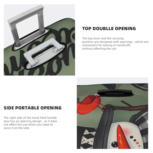 Travel Luggage Cover Christmas Snowman And Bird Fashion Washable Baggage Suitcase Protector Fit For Luggage X-Large4