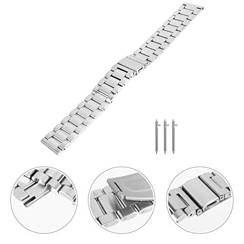 VILLCASE Compatível para Galaxy Relógio de Prata 3 Faixa De Relógio de Metal Relógio Pulseira de Tir