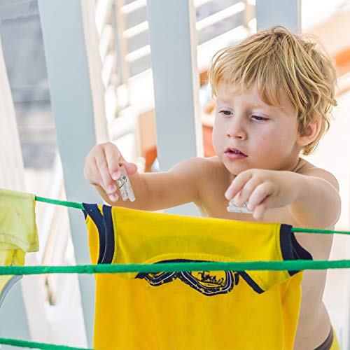 Milisten 50 mini clipes transparentes de plástico transparente, clipes de pregadores transparentes,