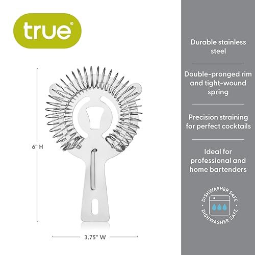 image for True Hawthorne Strainer, Stainless Steel Strainer, Cocktail Strainer f