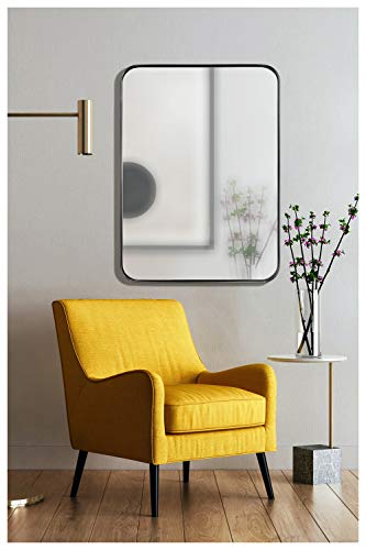 DIREKTE IMPORT Specchio decorativo da parete nero in metallo –...
