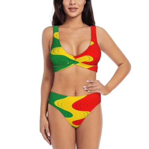 Maillot de bain deux pièces Moving Wave triangle idéal pour la plage et l'été