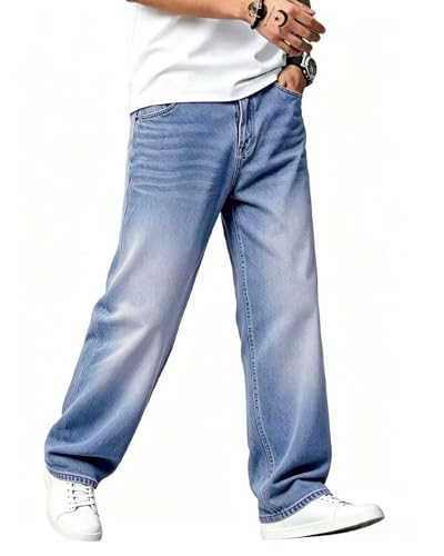 Image of Baggy Jeans for Men Y2K Streetwear Vintage Wide Leg Loose Fit Denim Pants Hip Hop Skater Carpenter Jeans
