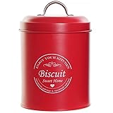 HOGAR Y MAS Caja Galletas METÁLICO Negro Y Rojo - Rojo