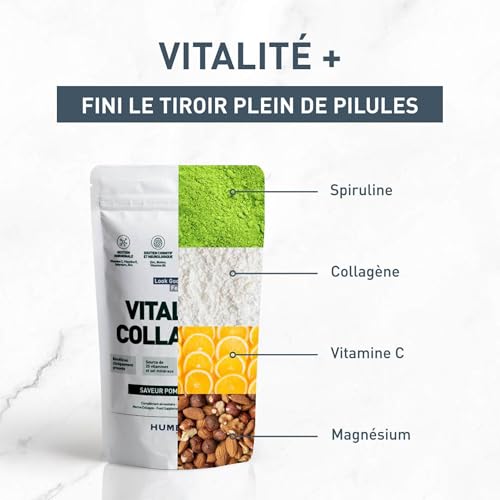 Vitalité + Collagène en poudre, paquet de 600 g - Saveur pomme-citron - Soutien à la santé globale et bien-être - 30 portions à 20g/jour – Image 7