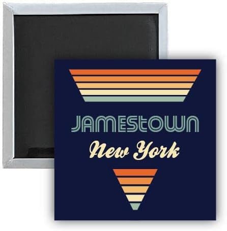 Jamestown New York - Imán para nevera (2.5 x 2.5 pulgadas), diseño retro