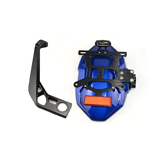 フェンダーカバー に適合するヤマハ MT-10 MT10 MT 10 2015 2016 2017-2022 オートバイ リア マッドガード ホイール スプラッシュ ガード フェンダー ナンバー プレート フレーム(Blue 1)