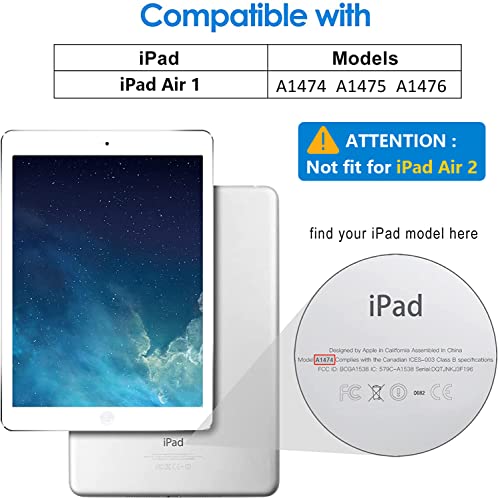 Topsky Case Compatible With Ipad Air 1St Generation/A1474/A1475/A1476, Heavy Duty Shockproof Rugged Defender Kickstand Protective Cover Case For Ipad Air,Grey Orange #TOP4