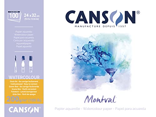Jumbo Block Fine Texture A4+ 200 g/m², Canson, 60807353, Montval, 100 Sheets by Canson - Used condition - CA$48.95