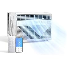 Comfort Zone Window Mounted Smart Wi-Fi Room Air Conditioner with Remote Control, 10,000 BTU, Digital Display, 4 Speed Settings, 4 Mode Settings, 24-Hour Timer, Sleep Setting, and Eco Mode, CZ12759