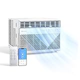 Comfort Zone Window Mounted Smart Wi-Fi Room Air Conditioner with Remote Control, 12,000 BTU, Digital Display, 4 Speed Settings, 4 Mode Settings, 24-Hour Timer, Sleep Setting, and Eco Mode, White