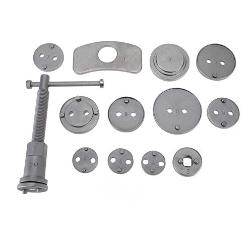 KUNTEC 13Pcs Professional Disc Brake Caliper Compressor Wind Back Rewind Tool Set Fits Most Vehicles