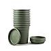 TRUEDAYS 10 PCS 1 Gallon Plastic Garden Flower Pots with Drainage Seeding Plant Container Nursery Pot with Saucers Green