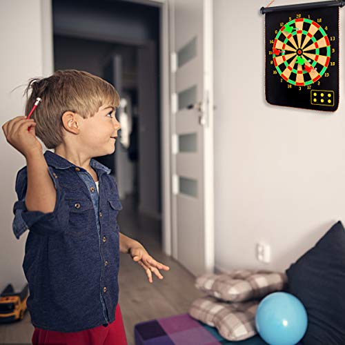 Yalis Magnetic Darts 12 Packs, Replacement Dart Game Safety Plastic Darts, Red Yellow Green And Blue #TOP6