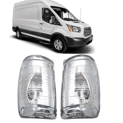 Side Mirror Indicator Light Covers Fit For Ford Transit T150 250 350 2015 2016 2017 2018 2019 2020 2021 MK8,Left&Right
