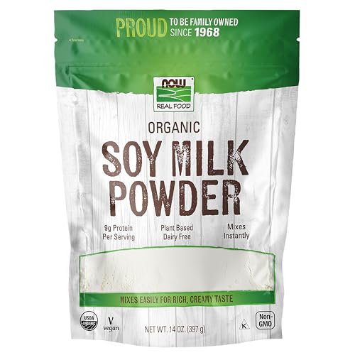 NOW Foods, Organic Soy Milk Powder, Instant Mix Dairy Alternative,